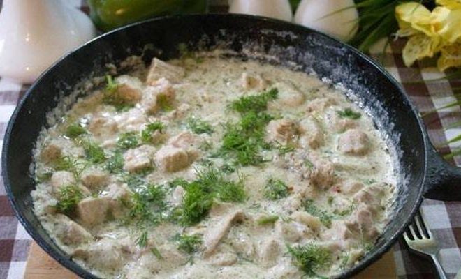 Индейка в сметанно-грибном соусе — пошаговый рецепт приготовления с фото