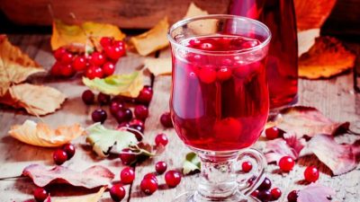Клюквенный морс с апельсинами и имбирем