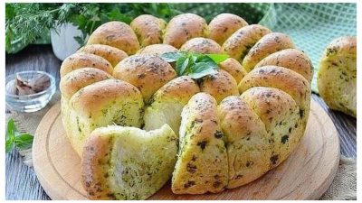 Диетический хлеб с зеленью в мультиварке