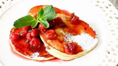 Творожные оладьи с цедрой апельсина, грейпфрута и лимона