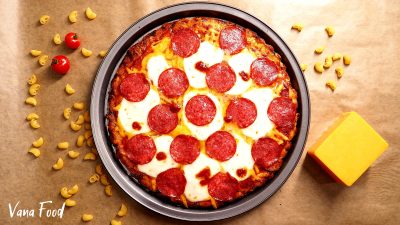 Мак энд чиз пицца на макаронах с сыром вместо теста