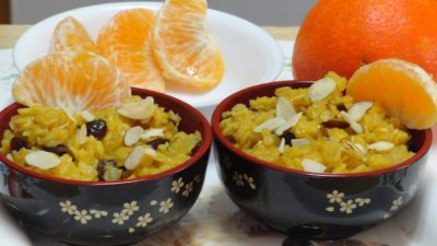 Ленивая овсянка с медом и апельсинами