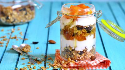 Ленивая овсянка с мандаринами на молоке