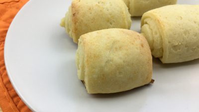 Мягкое творожное печенье трубочки с сахаром