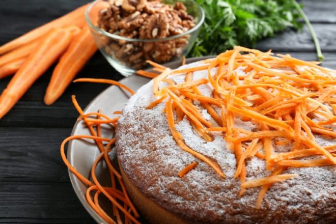 Морковно-шоколадный пирог в духовке