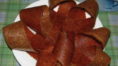 Яблочная пастила на агар-агаре с сахаром