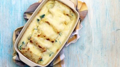 Каннеллони с кремом из рикотты и брокколи