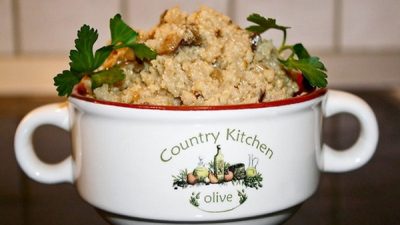 Пшеничная каша на грибном отваре