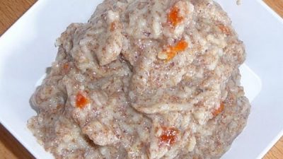 Льняная каша с кабачком и тыквой