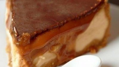 Творожный чизкейк из печенья с двойной глазурью
