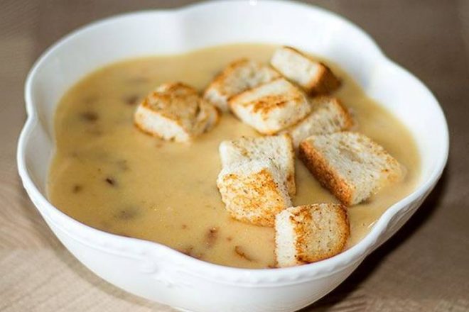 Грибной суп-пюре с сыром – кулинарный рецепт