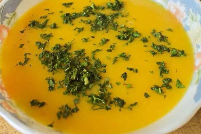 Суп-пюре из тыквы, кабачка и картофеля
