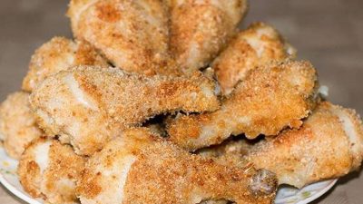 Маринованные куриные ножки в панировочных сухарях