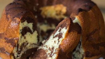 Мраморный кекс на молоке и сливочном масле
