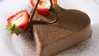 Шоколадная панакота с молоком и сливками