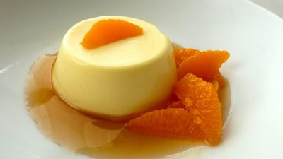 Мандариновая панакота со сливками