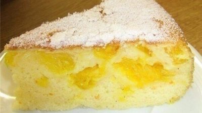 Апельсиновая шарлотка с бананами
