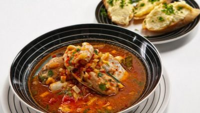 Буйабес с креветками и картофелем