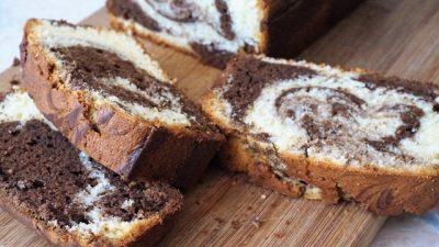 Мраморный кекс на кефире к чаю