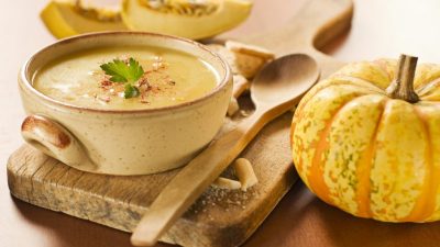 Сливочный тыквенный суп-пюре с картофелем
