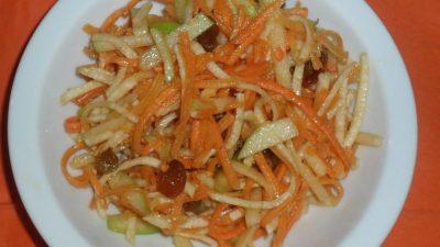 Салат из тыквы и сельдерея с медово-лимонной заправкой