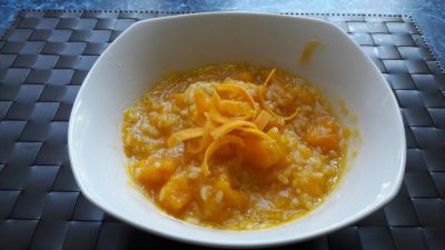 Постная тыквенно-рисовая каша с курагой и черносливом