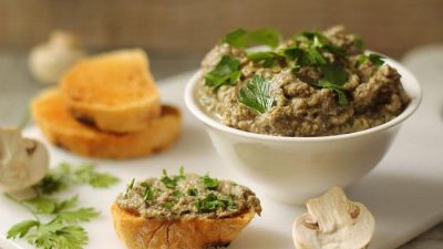 Сливочный паштет из утиной печени с грибами