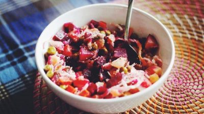 Заправка для винегрета с томатной пастой и горчицей