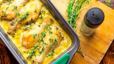 Куриные ножки в сливочном соусе с чили