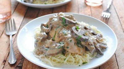 Сливочный соус с грибами для куриного филе