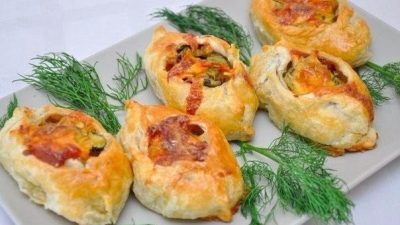 Лодочки со свининой и картофелем