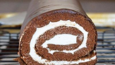 Шоколадные рулетики со сливочным сыром
