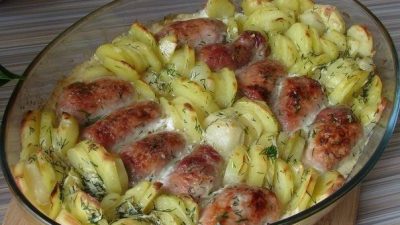 Мясные рулетики с омлетом в сливках