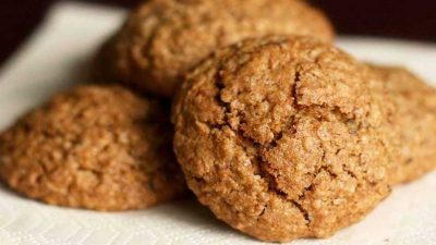 Овсяное печенье с бананом и клюквой в духовке