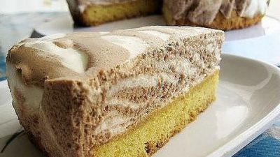 Торт «Пёрышко зебры» с суфле