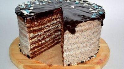 Шоколадный торт «Мой Спартак» со сметанным кремом
