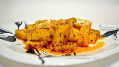 Сыр в медовом маринаде с базиликом