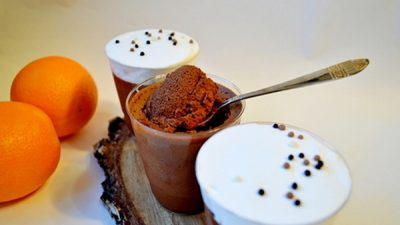 Шоколадно-апельсиновый мусс с желатином