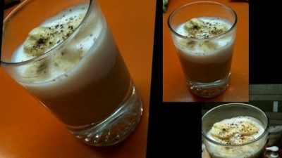 Рисовый десерт на йогурте с бананом