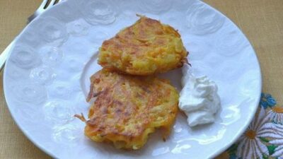 Тыквенные драники с кориандром в духовке