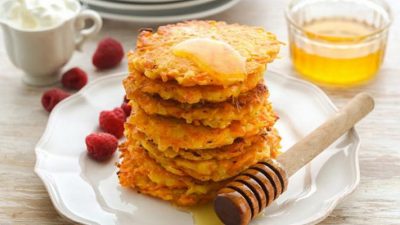 Тыквенные драники с яблоками