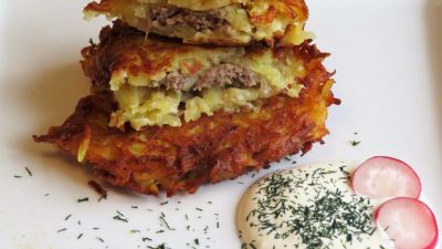 Колдуны с фаршем и зеленью