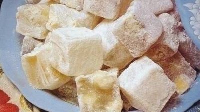 Домашний Рахат Лукум с орехами в сахарной пудре