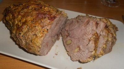 Маринованная говядина с киви в рукаве