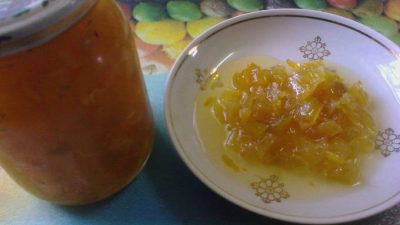 Кабачковое варенье с лимоном и ананасовым соком