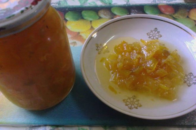 Кабачковое варенье с лимоном и ананасовым соком