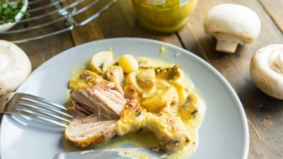 Горчичный соус со сливками для курицы