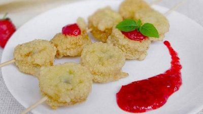 Жареные бананы в кефирном кляре