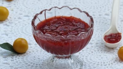 Варенье из алычи со свежей малиной