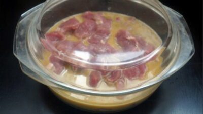 Мясо в заливке за пять минут